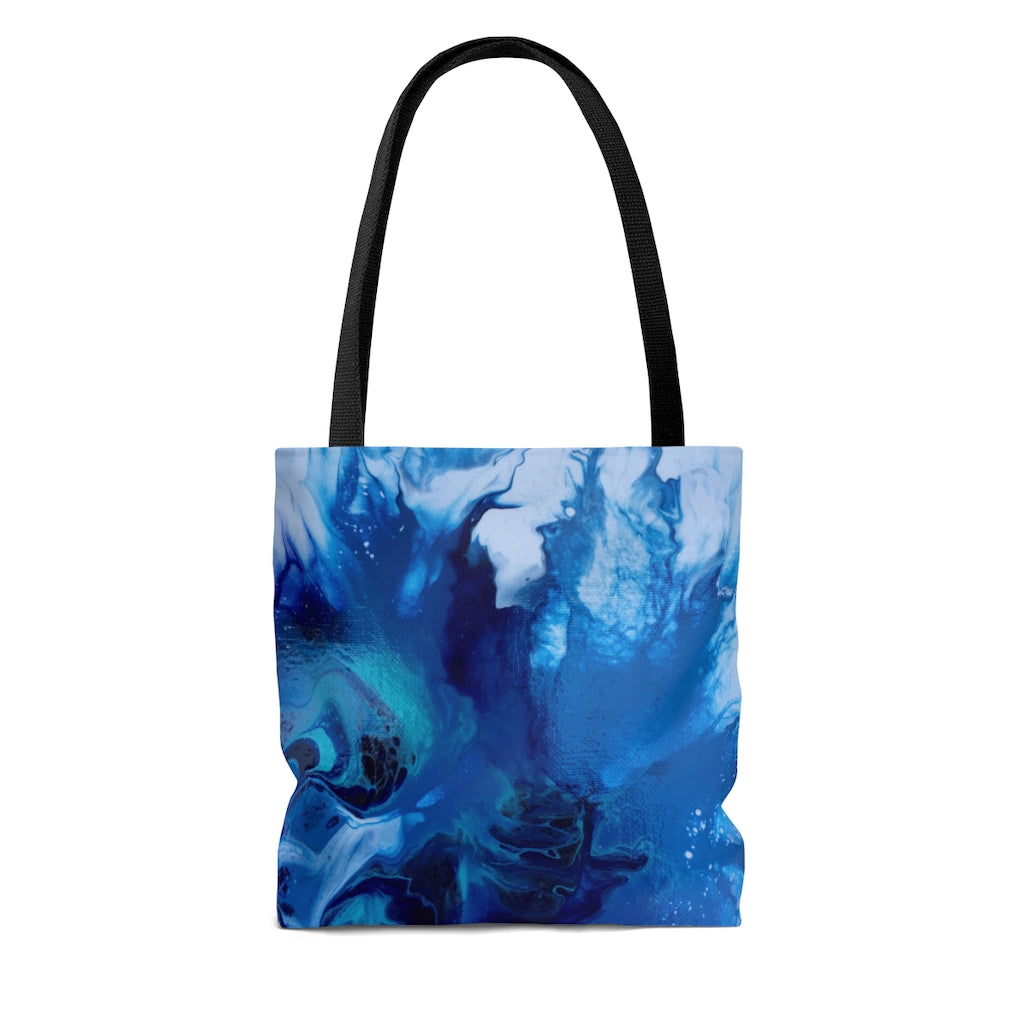 Tote Bag - Abstract Blue Flower, Meryl Epstein
