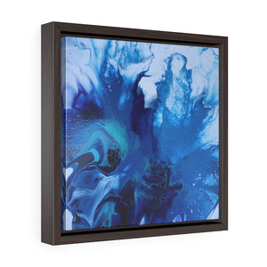 Framed Gallery Wrap - Abstract Blue Flower, Meryl Epstein