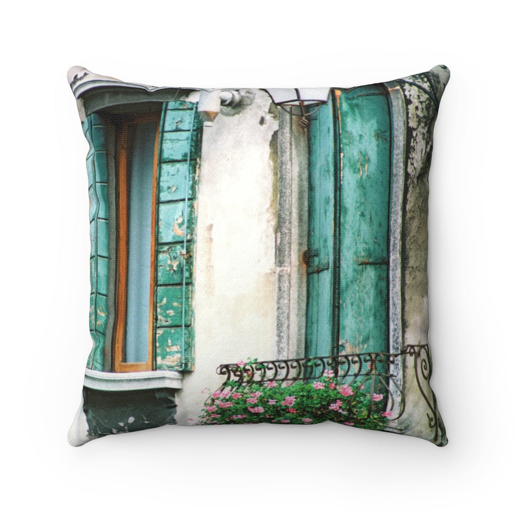 Pillow - Turquoise Shutters, Pam Fall