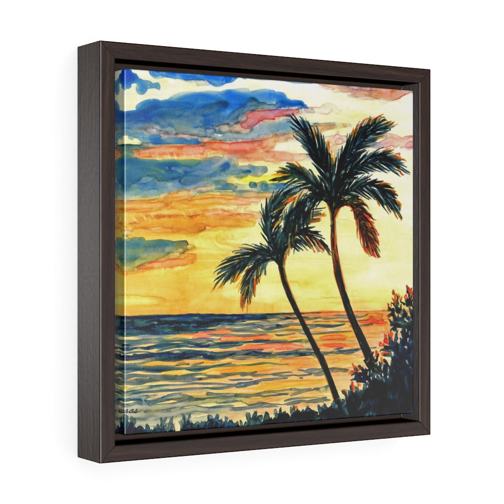 Framed Gallery Wrap - Tropical Sunset, Pat Haas