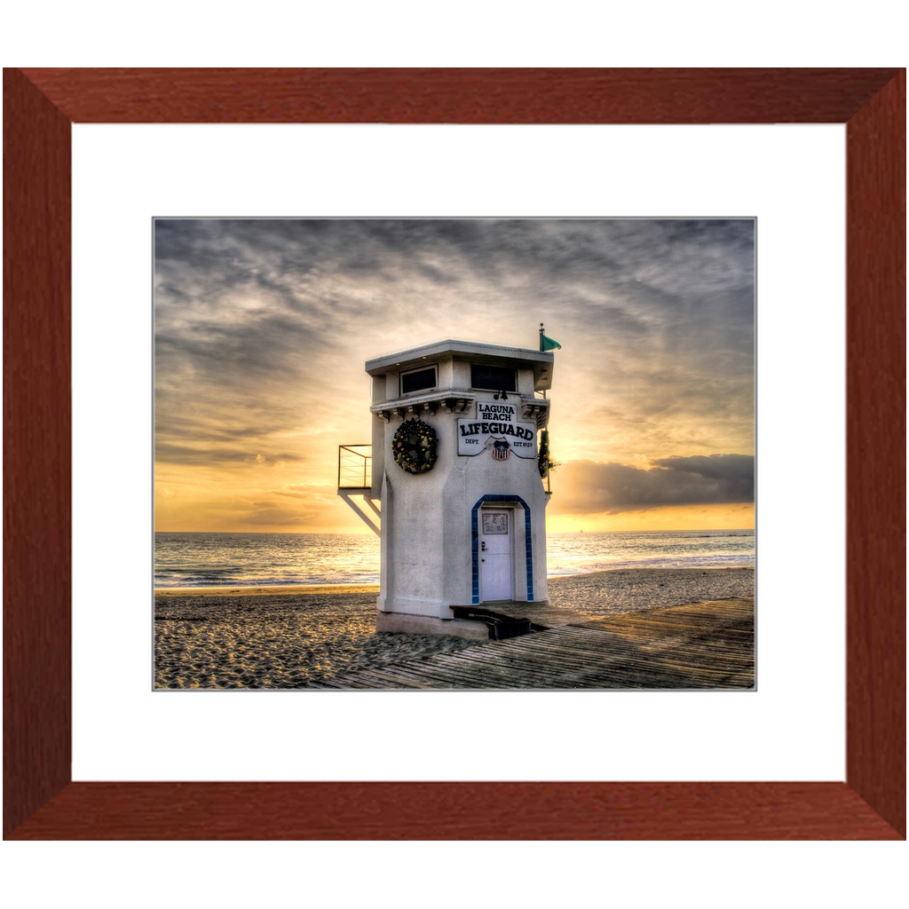 Framed Print - Lifeguard Tower - Laguna Beach, Michael Cahill