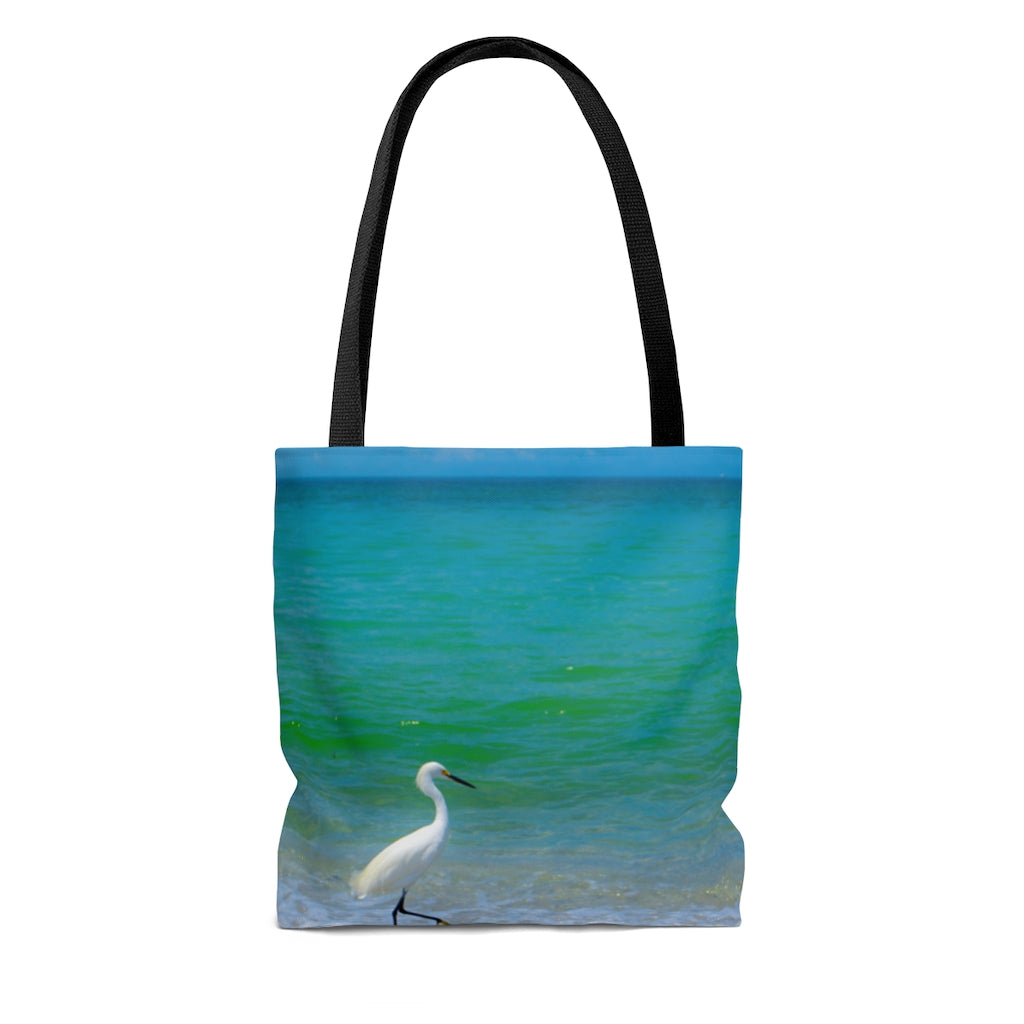 Tote Bag - Strolling Egret, Joy Garafola