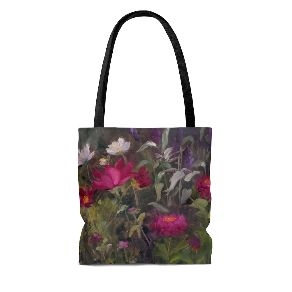Tote Bag - Zinnias and Poppies in the Sun, Ferial Nassirzadeh