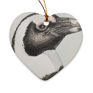 Porcelain Ornament - African Penguin, Cheryl Buhler, FREE SHIPPING