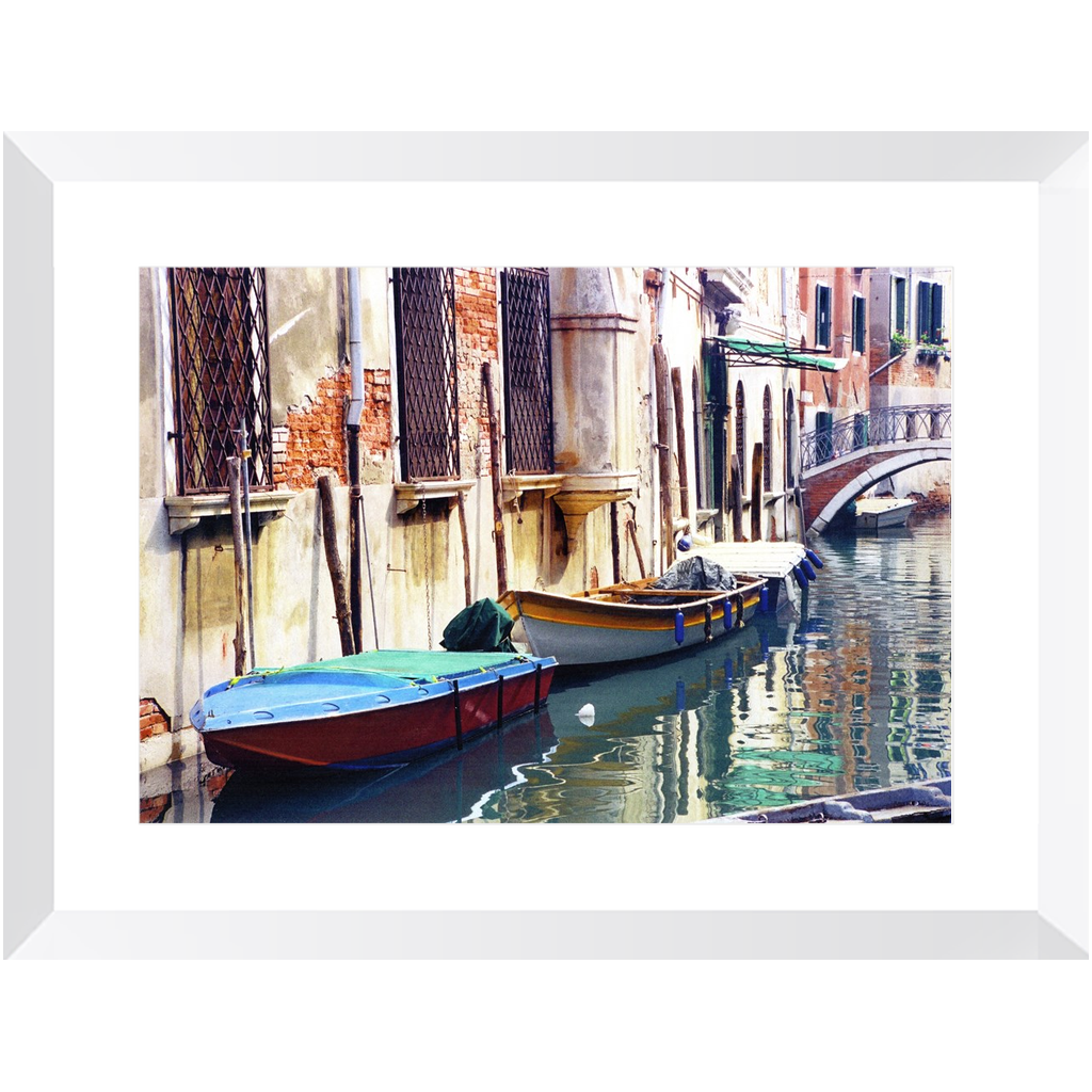 Framed Print - Boats on Canal, Pam Fall