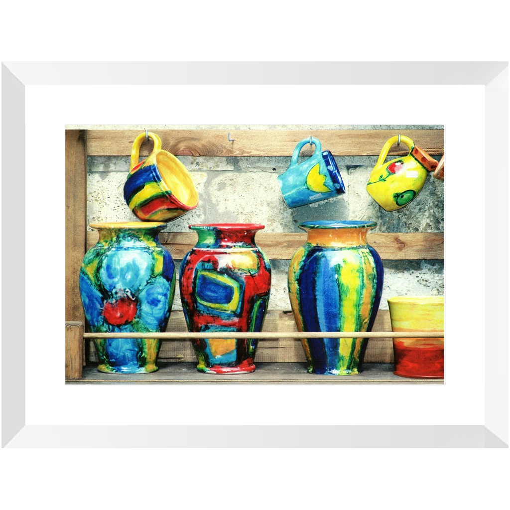 Framed Print - Tuscan Pottery, Pam Fall