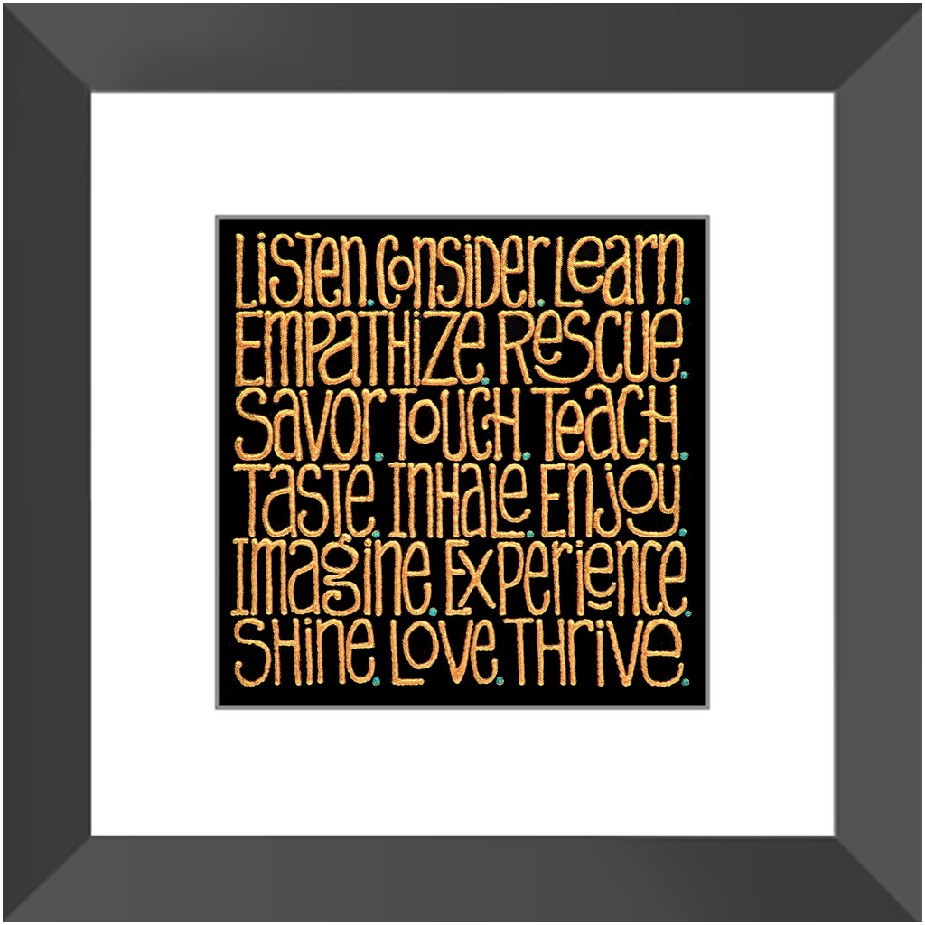 Framed Print -  Words to Cogitate, Laura Seeley