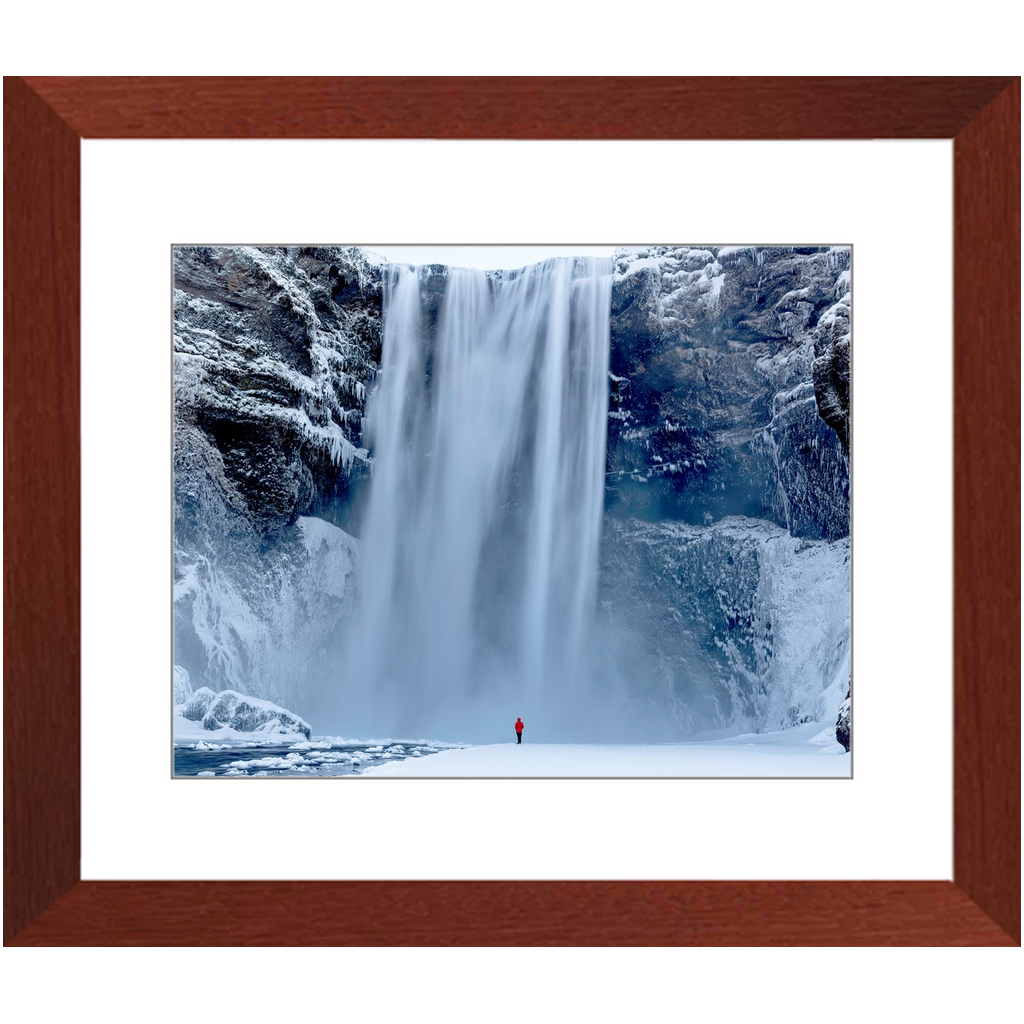 Framed Print - Skagafoss Falls Big and Red, Michael Cahill