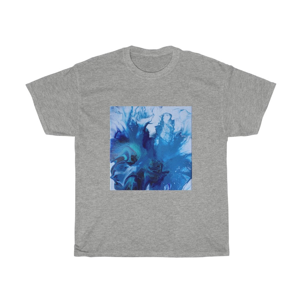 T-Shirt - Abstract Blue Flower, Meryl Epstein