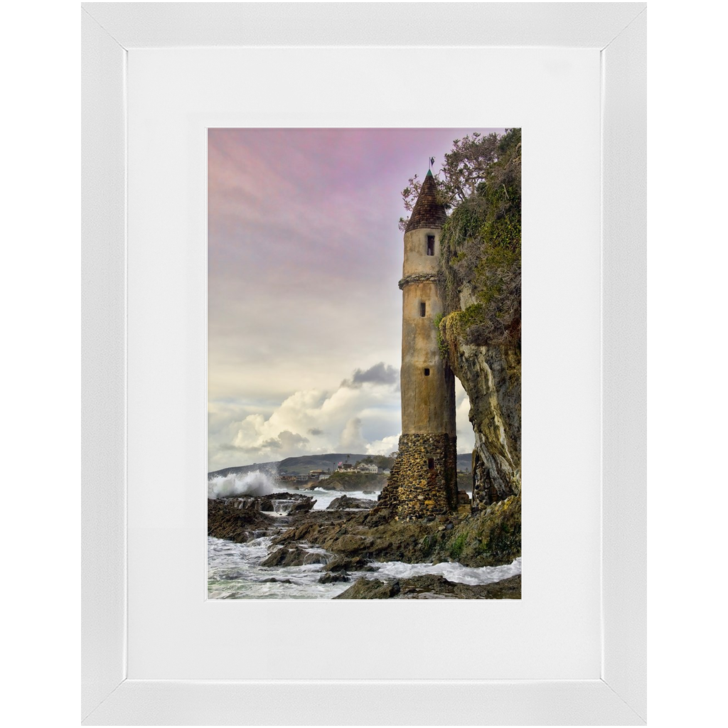Framed Print - Victoria Beach Tower - Laguna Beach, CA, Michael Cahill