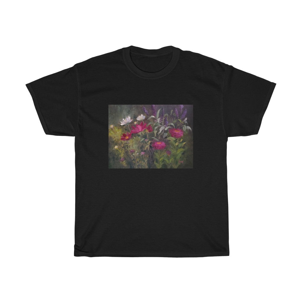 T-shirt - Zinnias and Poppies in the Sun, Ferial Nassirzadeh