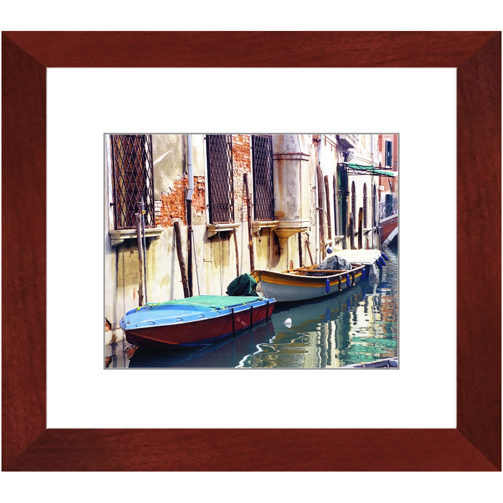Framed Print - Boats on Canal, Pam Fall