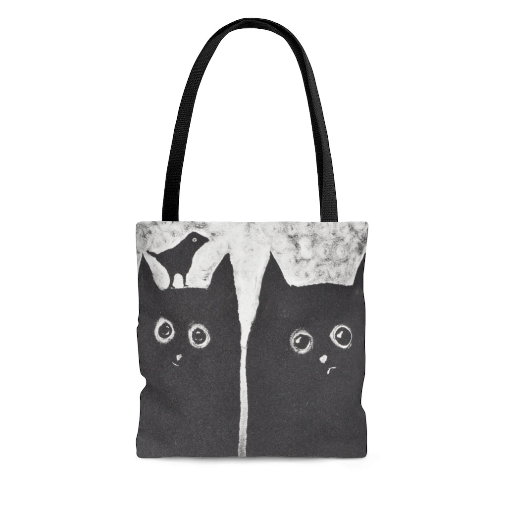 Tote Bags - A Bird on the Head, Cheryl Buhler