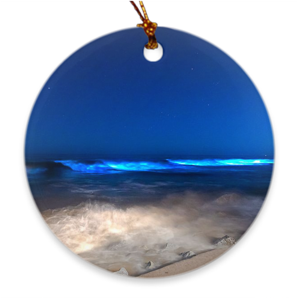 Porcelain Ornament - Blue Luminescence, Vivi Wyngaarden - Free Shipping