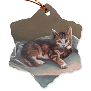 Porcelain Ornaments - A Kitten's Contemplations, Carol Heiman-Greene - Free Shipping
