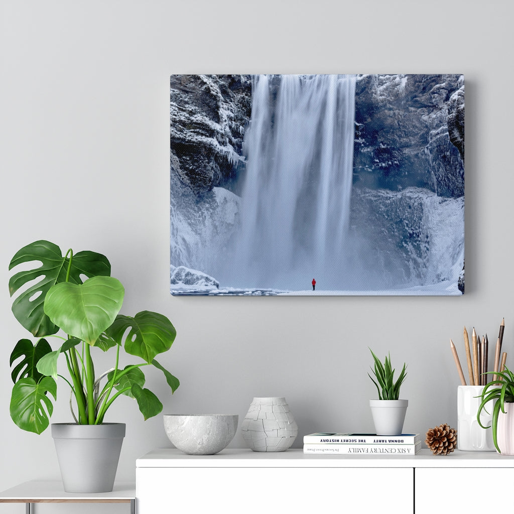 Gallery Wrap - Skagafoss Falls Big and Red, Michael Cahill