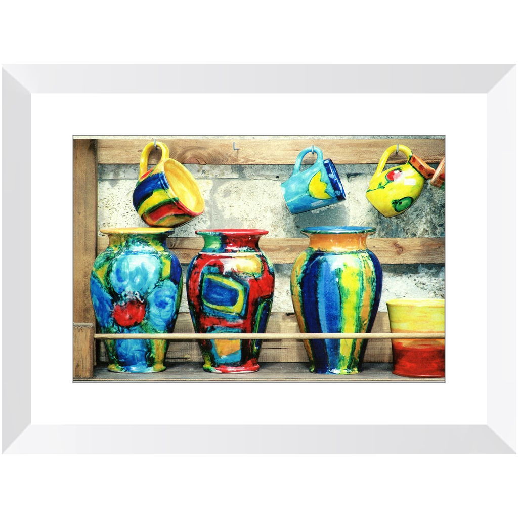 Framed Print - Tuscan Pottery, Pam Fall