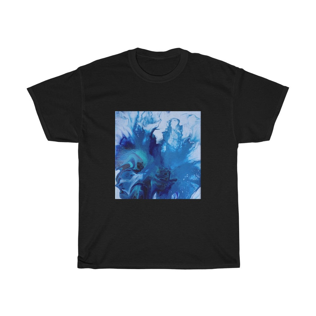 T-Shirt - Abstract Blue Flower, Meryl Epstein