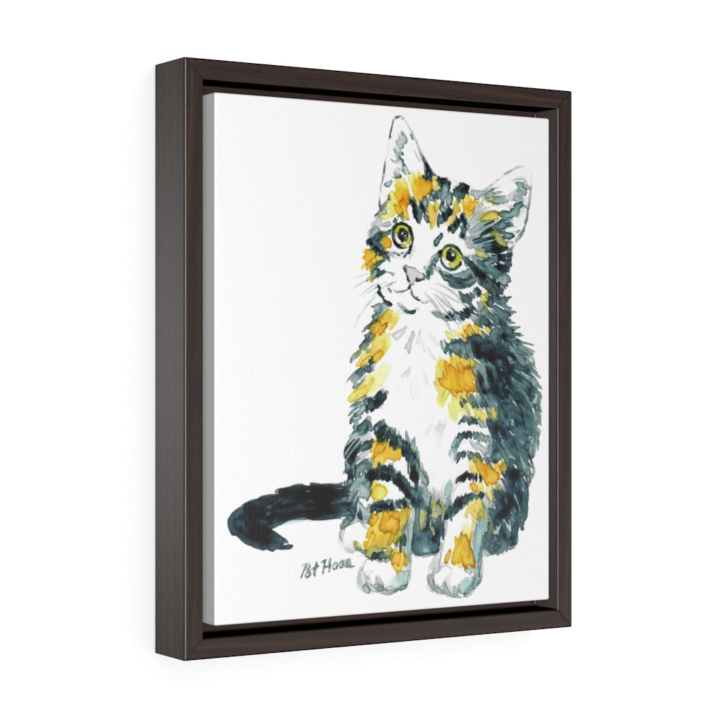 Framed Gallery Wrap - Calico Kitten, Pat Haas
