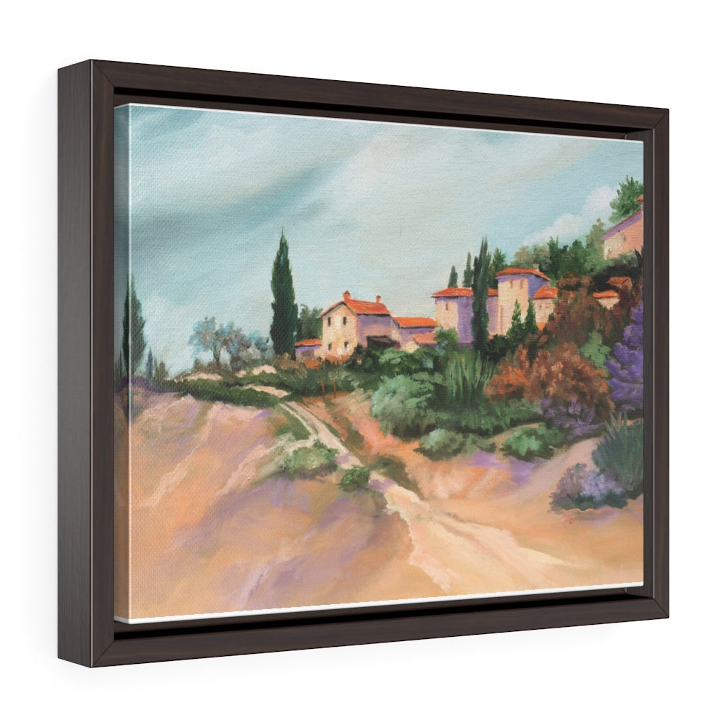 Framed Gallery Wrap Canvas - Tuscany Village, Barbara Palmer-Davis