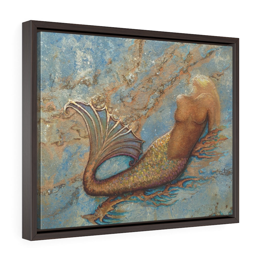 Framed Gallery Wrap Canvas - Reclining Mermaid, John Michael Dickinson