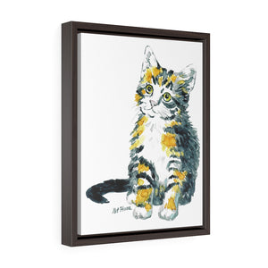 Framed Gallery Wrap - Calico Kitten, Pat Haas