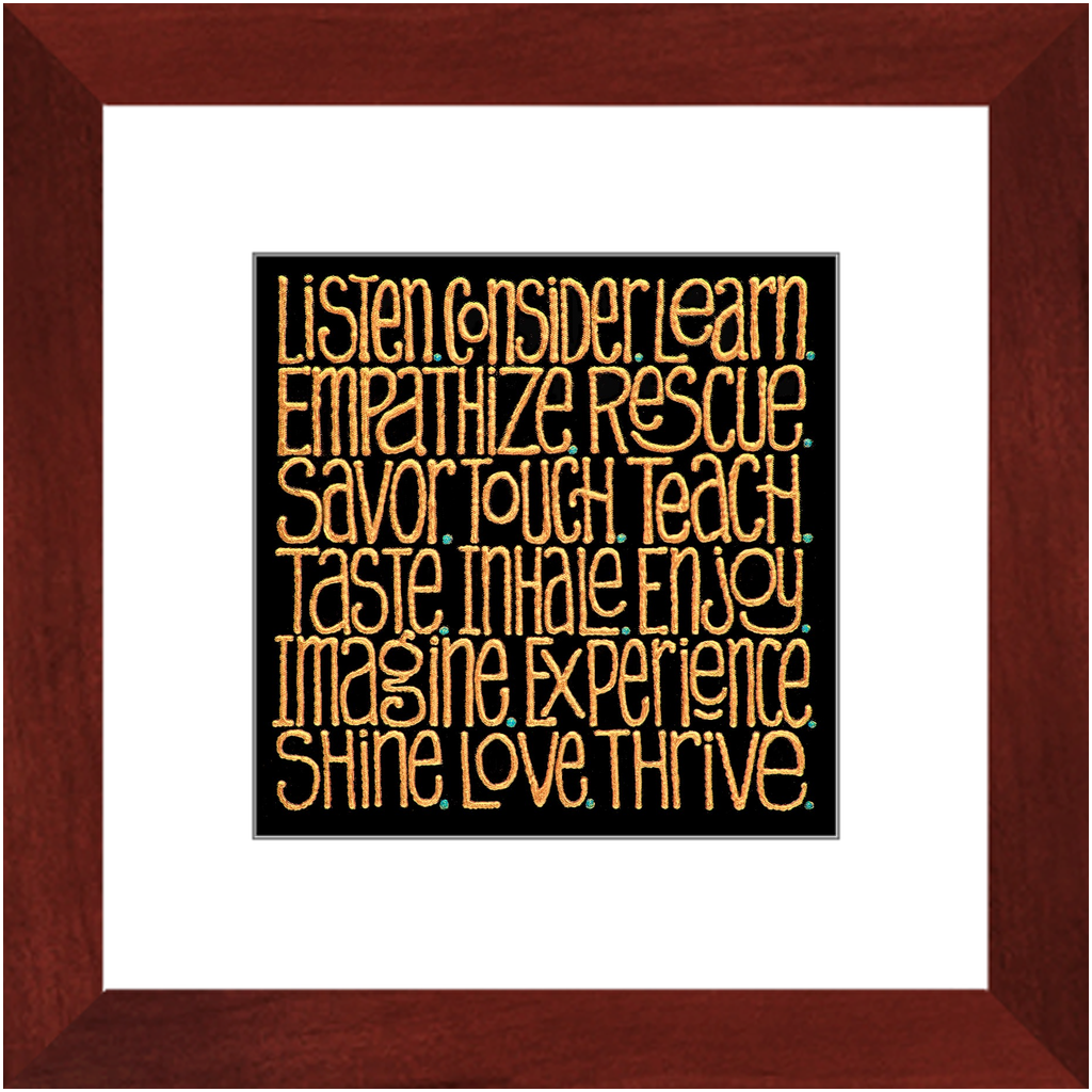Framed Print -  Words to Cogitate, Laura Seeley