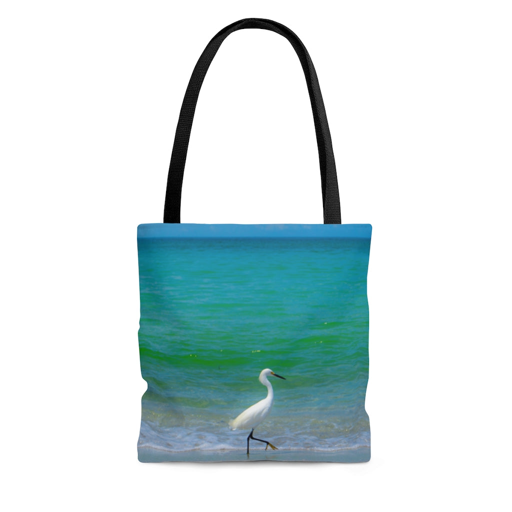 Tote Bag - Strolling Egret, Joy Garafola