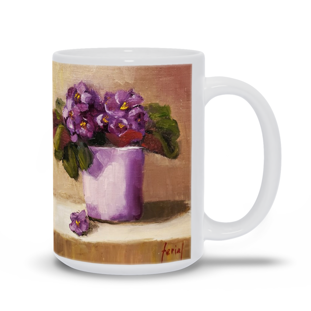 Mug - Violets, Ferial Nassirzadeh